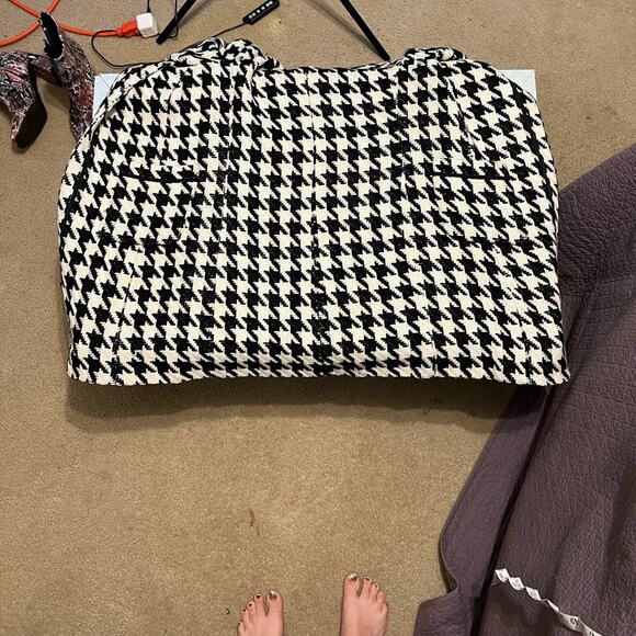 Wool Blend Houndstooth Vintage Classic Timeless Capsule Luxury Coat 6 - Picture 16 of 16